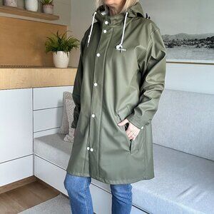 Trenton Rain Jacket Olive Green Size XS